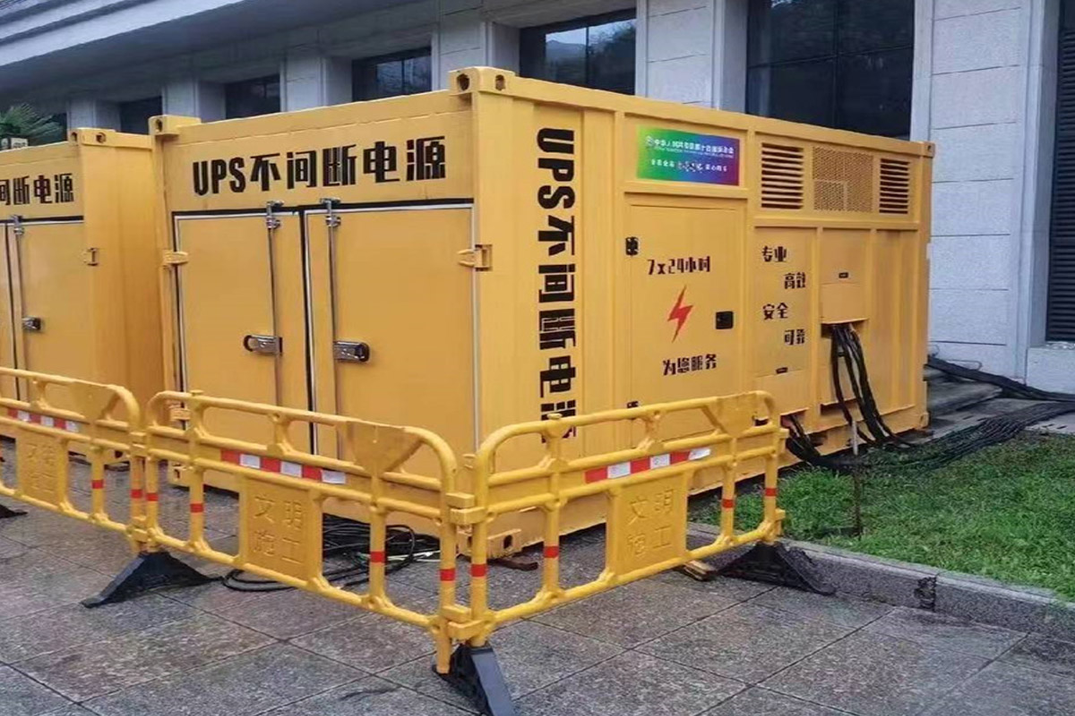 兴山发电机租赁施工现场